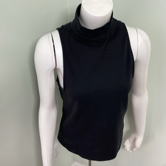 Free People Black Turtle Neck Cutout Tank Small - Picture 6 of 7